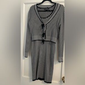 Absolutely Famous Monochrome Striped Sweater And Dress